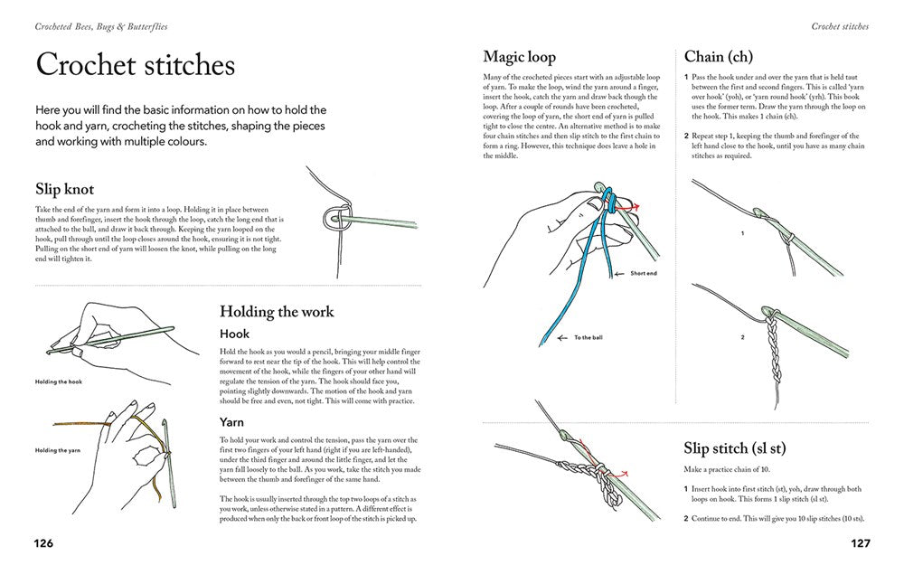 Crocheted Bees, Bugs & Butterflies