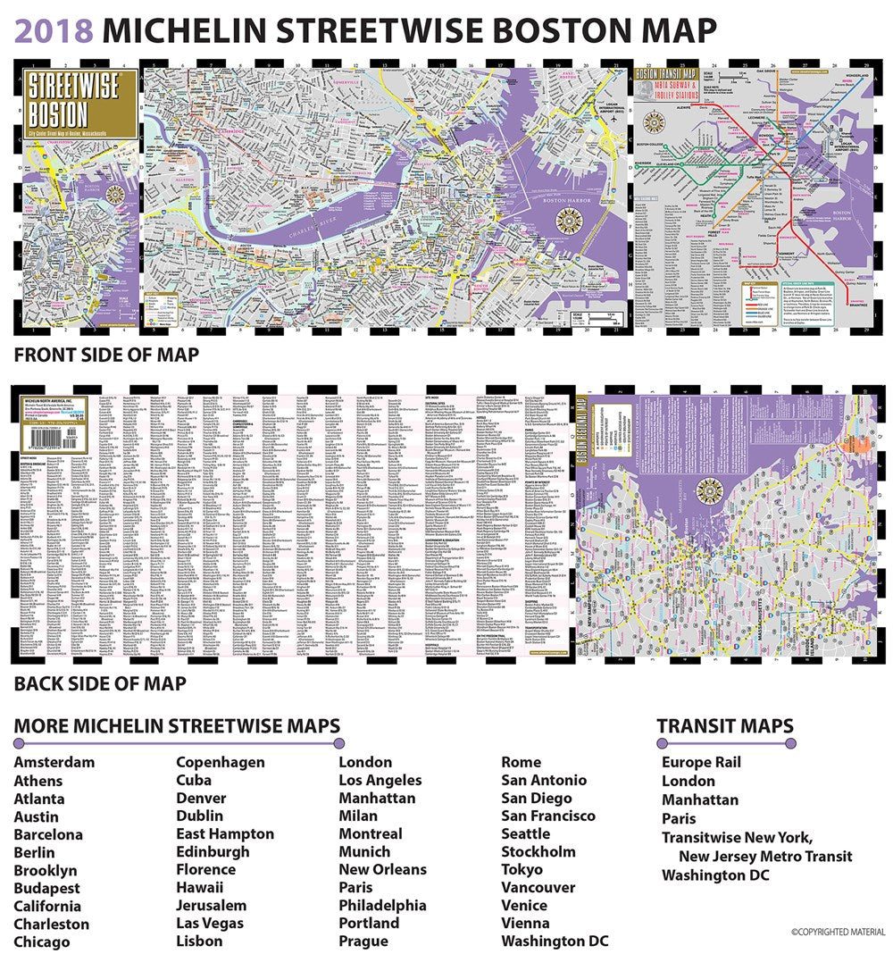Streetwise Boston Map - Laminated City Center Street Map of Boston, Massachusetts