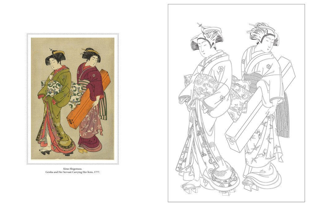 Floating World Japanese Prints Coloring Book