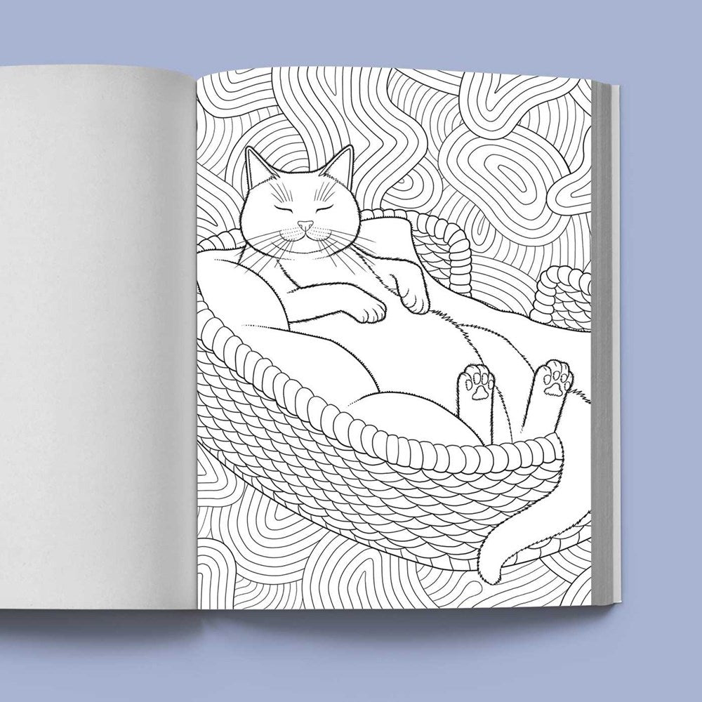 Stress Relief Cat Coloring Book