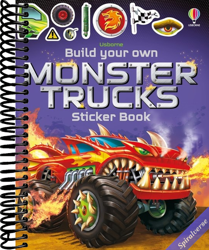 Build Your Own Monster Trucks Sticker Book: Complete 11 Awesome Trucks with 100+ Stickers and Statistics for Kids (Ages 5-8) (Build Your Own Sticker Book)